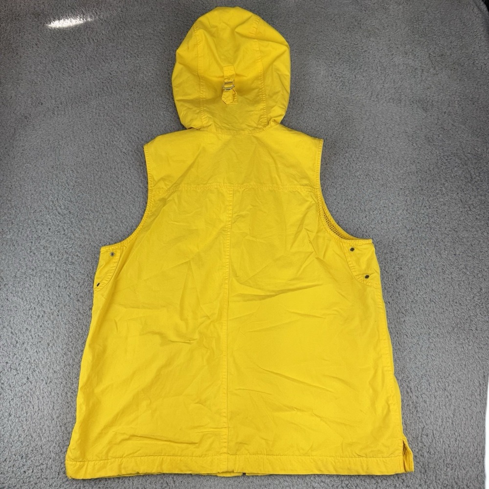 Ralph Lauren Women Medium Vest Hooded Yellow‎ Windbreaker Lined Vintage Rare - Picture 13 of 14